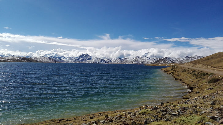 priroda, ledenjak, planine, umjetno jezero, vode, Prikaz, scenics