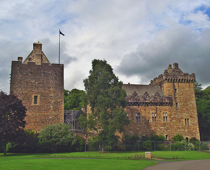 Dean, slott, Kilmarnock, historiska, skotska, Skottland