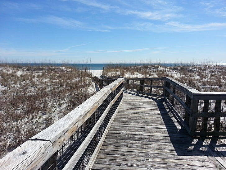 Boardwalk, dunes, plage, côtières, destination, bord de mer, nature