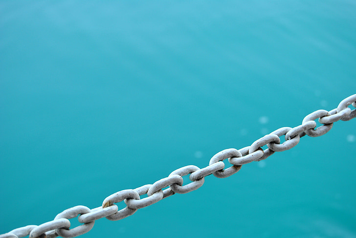 water, chain, link, metal, connection, connect, bound