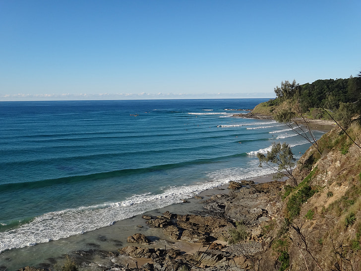 mar, ola, Australia, agua, azul, Horizon, de surf