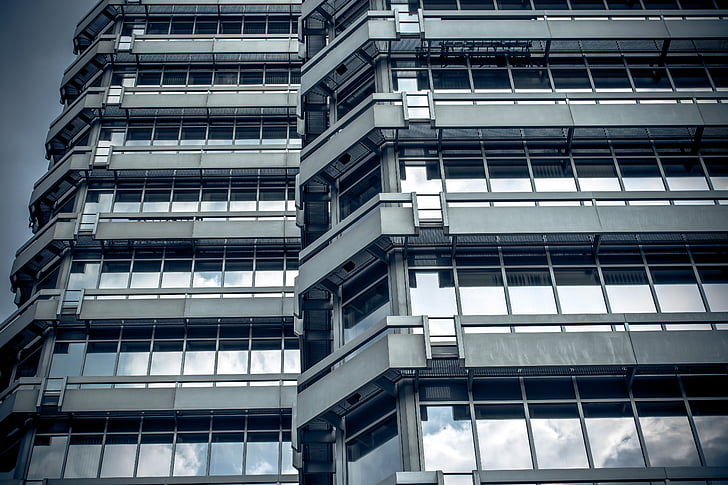 rakennus, Düsseldorf, Office, arkkitehtuuri, City, ikkuna, teräs