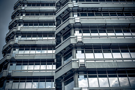 Gebäude, Düsseldorf, Büro, Architektur, Stadt, Fenster, Stahl
