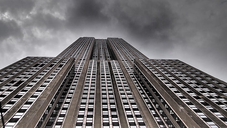 budynek, Miasto, wieżowca Empire state building, Wysokościowiec, Nowy Jork, Drapacz chmur, Architektura