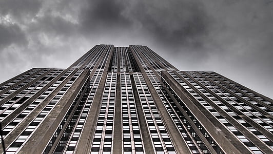 здание, город, Эмпайр-Стейт-Билдинг, Высотное здание, Нью-Йорк, небоскреб, Архитектура