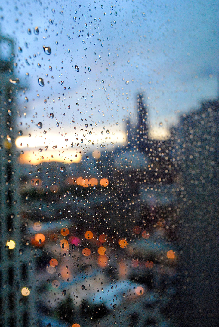 Chicago, déšť, Willis tower, Sears tower, voda, bouře, město