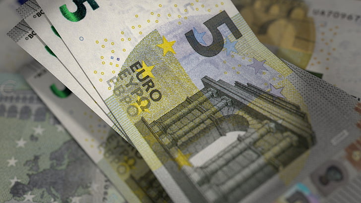 euro, sedlar, valuta, Bill, Cash, 5-eurosedlar, pengar