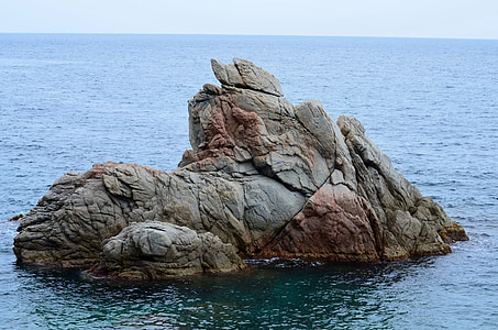 rock, morje, vode, otok, obala