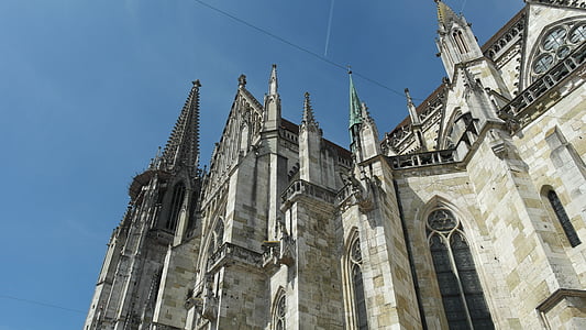 Regensburg, Dom, székesegyház, gótikus építészet, gótikus, Katedrális Szent Péter, templom