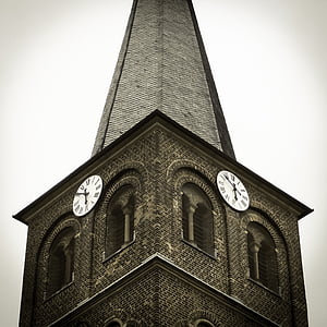 clock, steeple, church clock, church, clock tower, architecture, building
