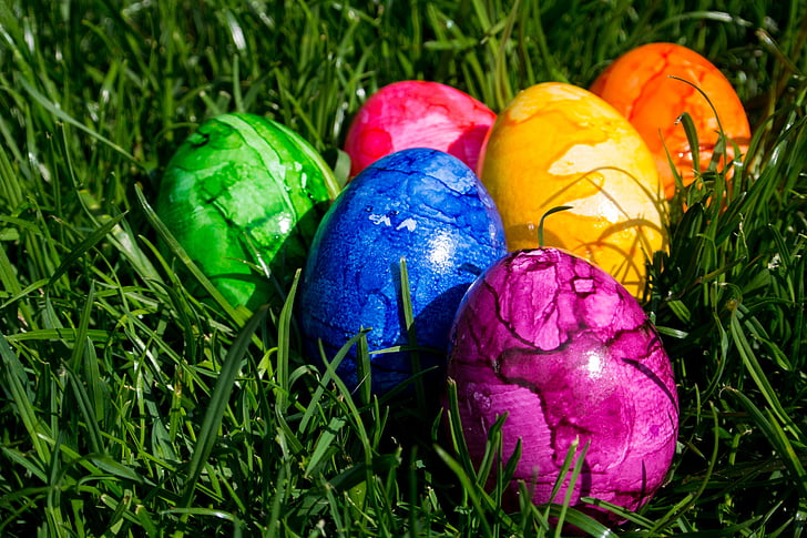 påskeæg, påske, farverige, æg, dekoration, God påske, farvede