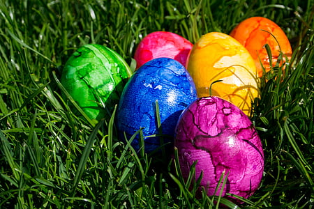 påskägg, påsk, färgglada, ägg, dekoration, Glad påsk, färgade