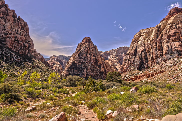 las vegas, Nevada, Red rock canyon, Mountain, resor, USA, öken