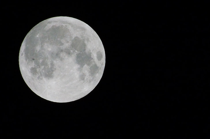 luna, noč, nebo, polnost, nočnega neba, super polna luna, prostor