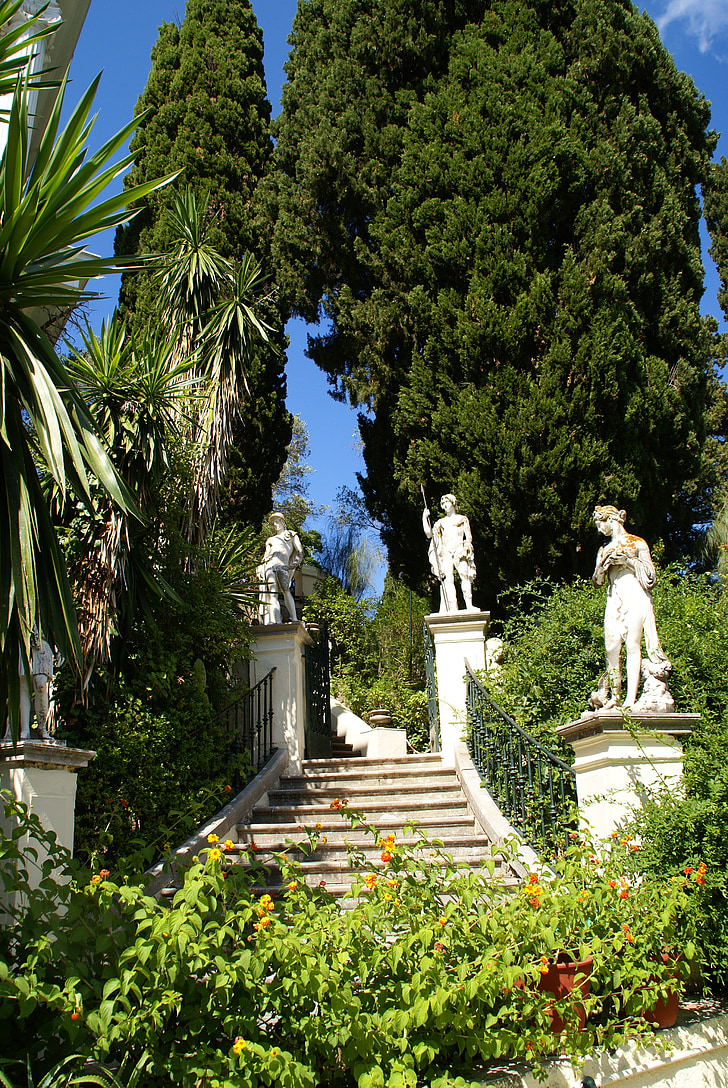 Grècia, Corfú, Sissi, Palau, achilleion, jardí, imatge