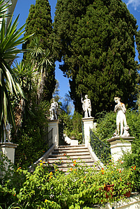 Grécia, Corfu, Sissi, Palácio, Achilleion, jardim, imagem