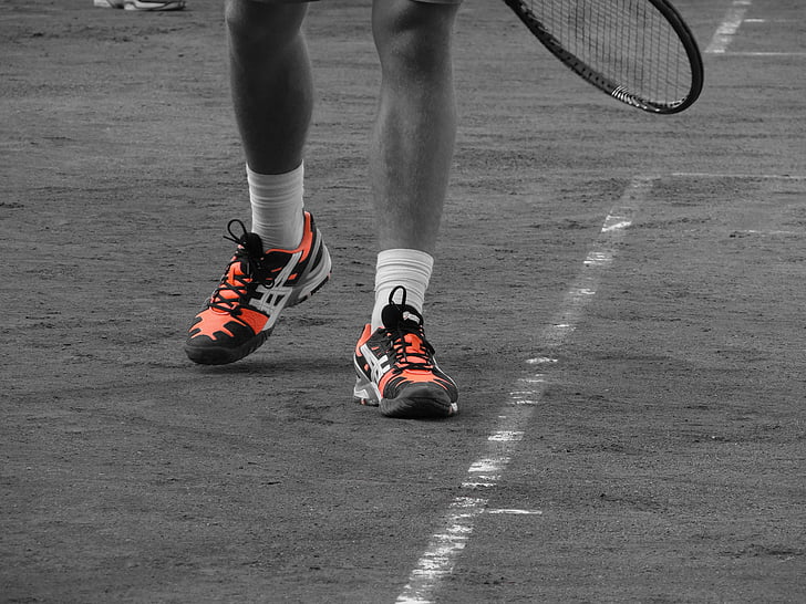 shoes, tennis, racket, sport