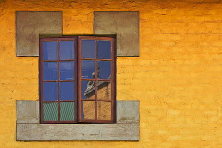 finestra, reflexió, vidre, arquitectura, veure, visió, d'escriptori