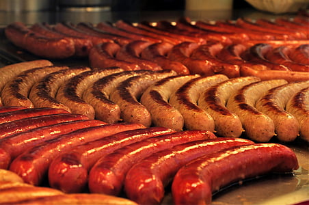 bratwurst, grill sausage, barbecue, sausage, grill, stainless, meat