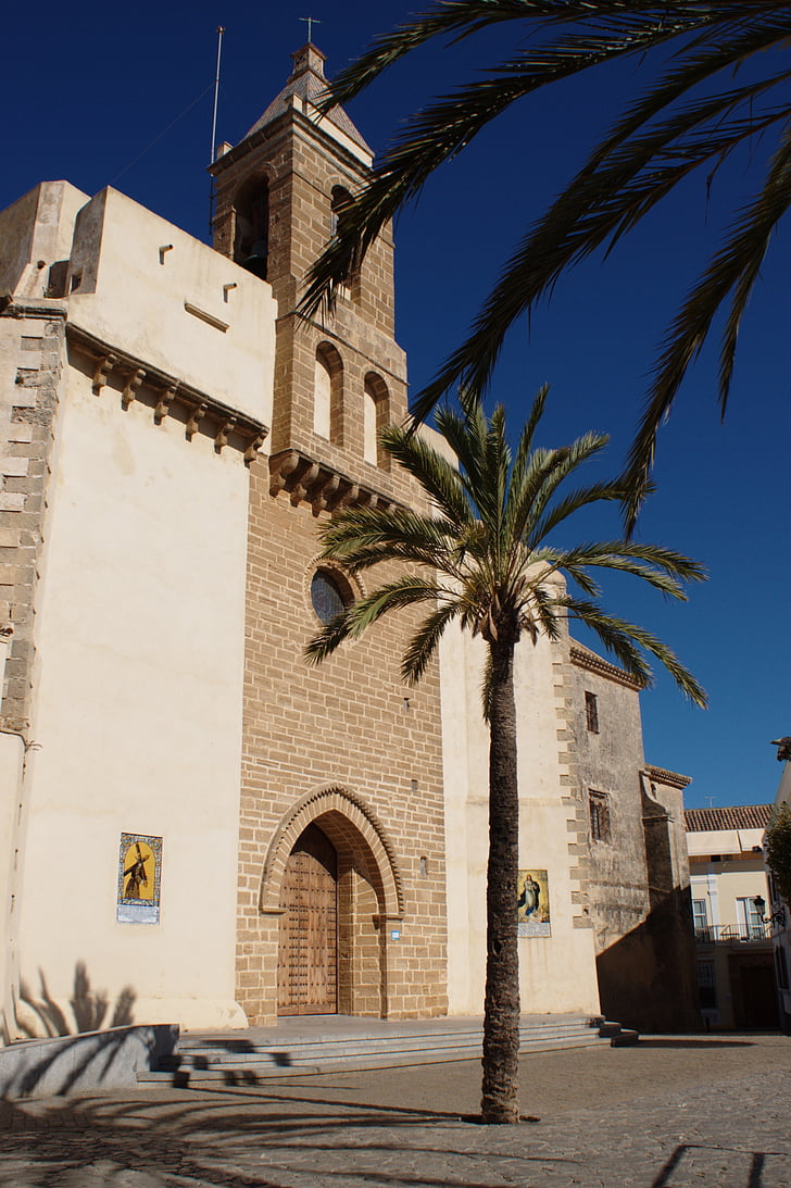 cerkev Marije ali, cerkev, fasada, arhitektura, stari, Španija, Cadiz