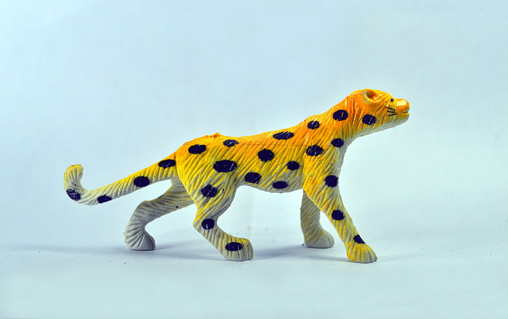 guepard, a peu, joguina, icona, fauna, salvatge, groc