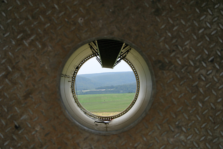větrný mlýn, krajina, venkova