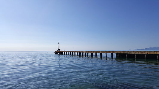 海, 桟橋, 水, 風景, フォルテ ・ デイ ・ マルミ, トスカーナ, イタリア