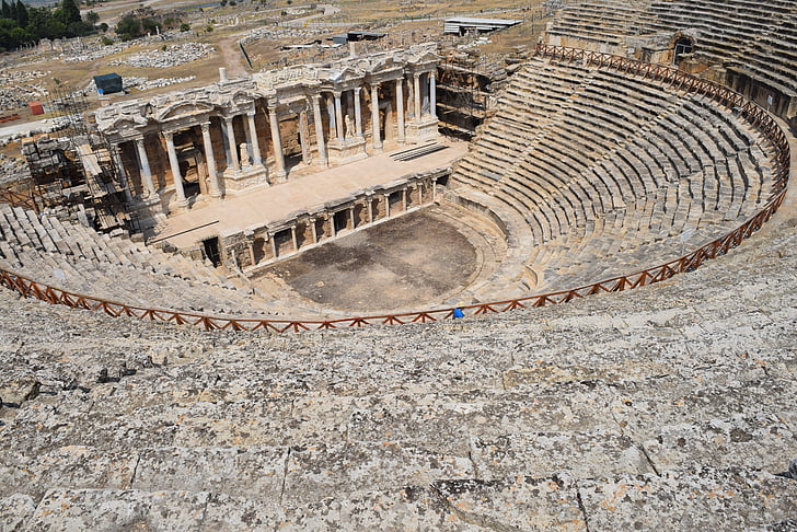 Denizlis, teatras, gražu, gražus, Debesuota, istorija, senovės, senas griuvėsiai