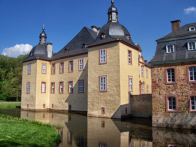 Mechernich, Tyskland, eicks slot, historiske, bygning, vartegn, arkitektur