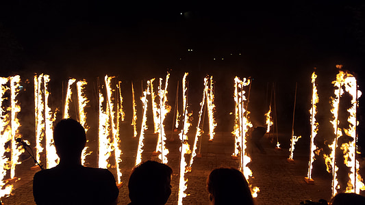 torches, flammes, culture de liant, Szczecin