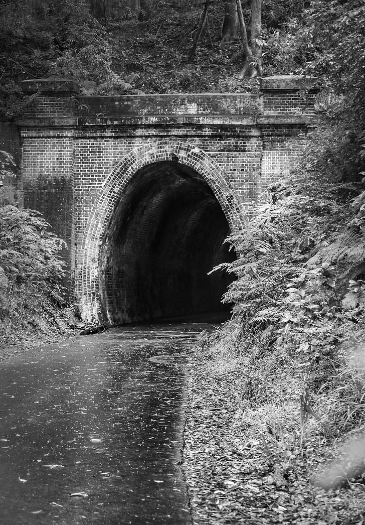 tunnel, åbning, spor