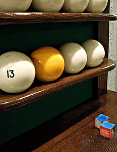 biliárd asztal, labda, golyó, sport, játék