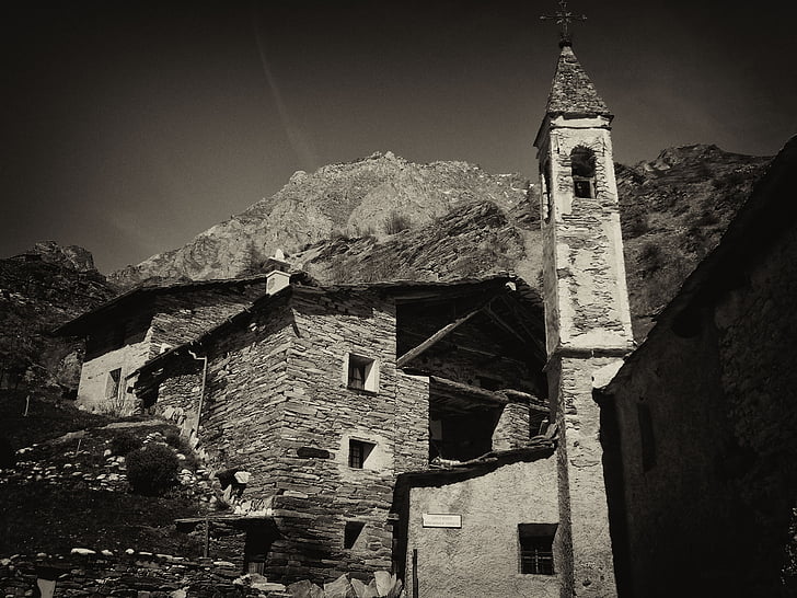 kerk, berg, Italië, heiligdom, religie, Campanile, landschap