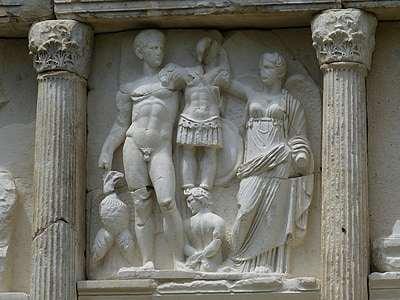 Aphrodisias, Türkiye, kazı, Antik, Antik dönem, Tapınak, Tek sıra halinde