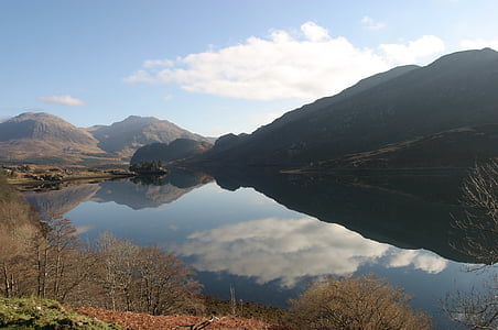 Loch, Skottland, vatten, höglandet, Sky, sjön, landskap