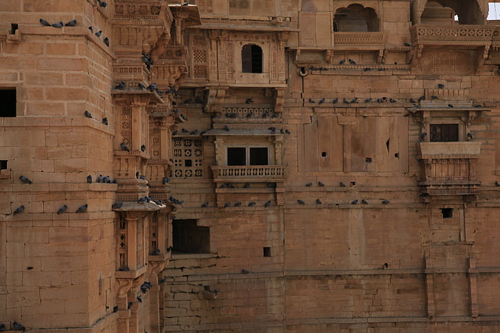 fort, Inde, Rajasthan, architecture, l’Asie, antique, grès