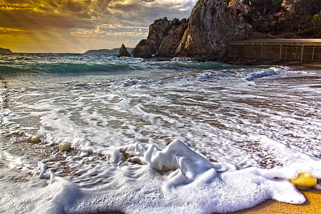 Mar, Mediterrània, illa, sol i mar, platja, Costa, Roca