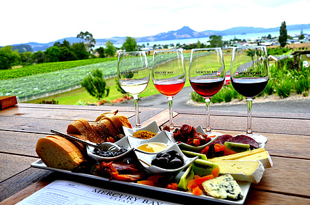 Winery, Nya Zeeland, Mercury bay, NZ, Whitianga, vin, antipasto
