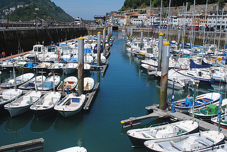 San sebastian harbour, Donostia, Španija, zaliv, čoln, morje, pristanišča