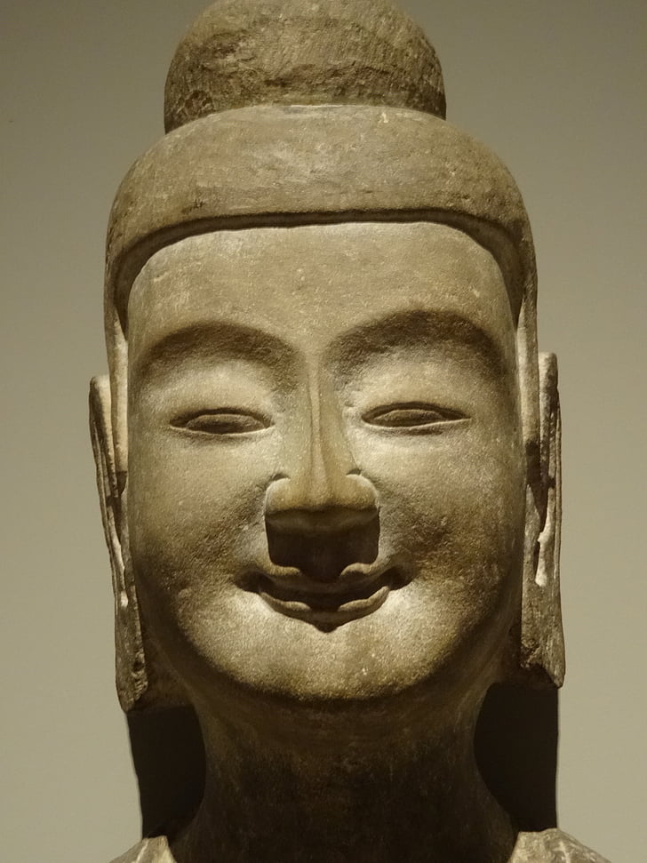 Bouddha, visage, satisfaction, Portrait, harmonie, Musée, Honolulu