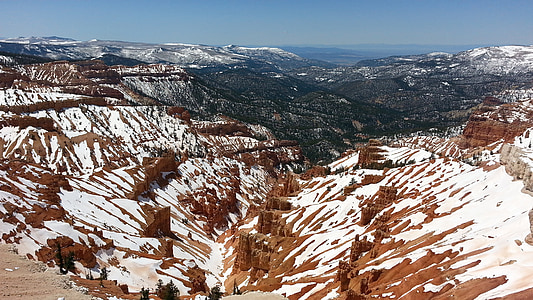 Bryce canyon, natuur, sneeuw, nationale, Park, schilderachtige, zandsteen
