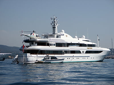 Yacht, Sør-Frankrike, helikopter, sjøen
