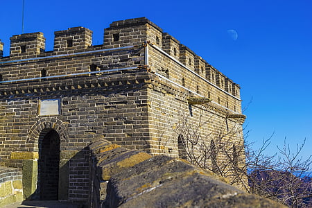 china, beijing, the great wall, the city walls, the scenery, wall, building
