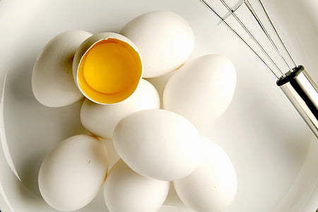 olas, balta, dzeltena, pārtika, Viesnīca, virtuves, olu dzeltenums