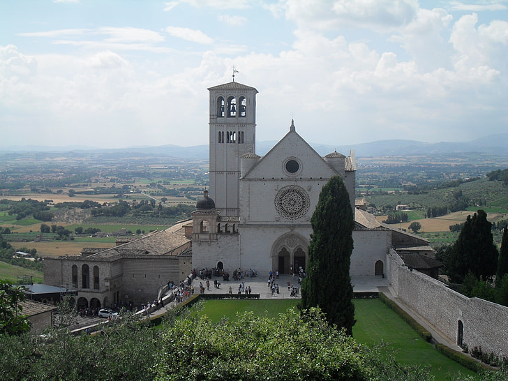 Assisi, kirke, Italia, arkitektur, historiske, religion, landemerke