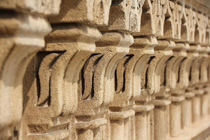 pillar, ornament, morocco, architecture, building, stone, historically
