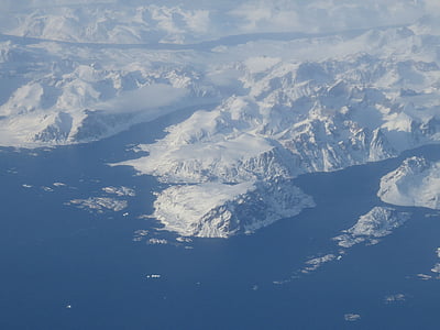 greenland, eternal ice, polar region, aerial view, geography
