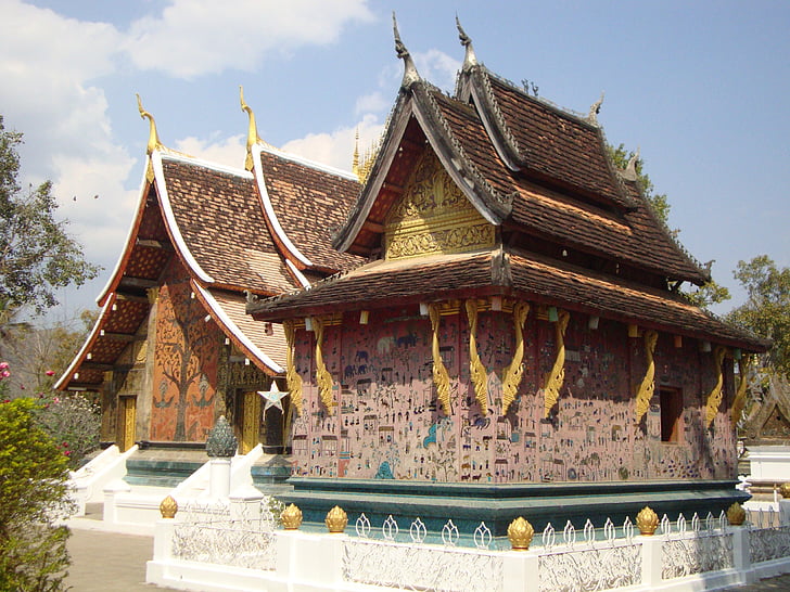Laos, Vientiane, budova, budhizmus, Buddha, Ázijské