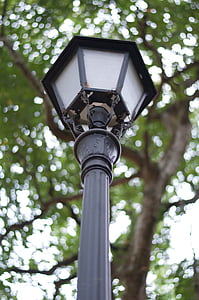 Singapore, lampan, gatlykta, lyktstolpe, säker, lampor