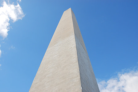 Obelisco, Washington, céu, nuvens, América